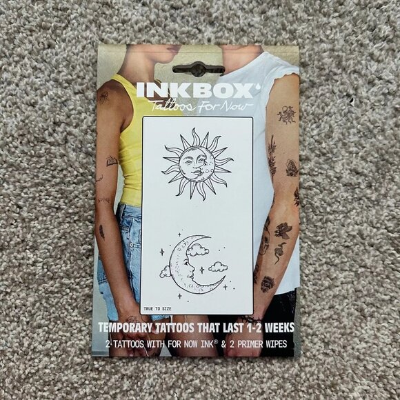 NEW inkbox temporary tattoos ☀️ sun & moon - Picture 1 of 12